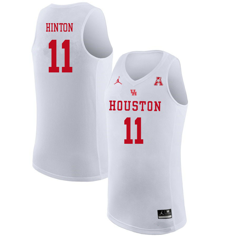 Jordan Brand Men #11 Nate Hinton Houston Cougars College Basketball Jerseys Sale-White
